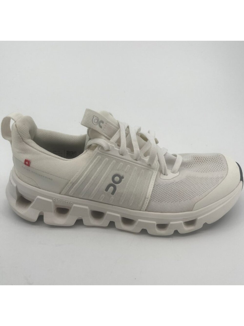 On Cloudswift Boys Size 6Y White Gray Athletic Running Walking Shoes Sneakers